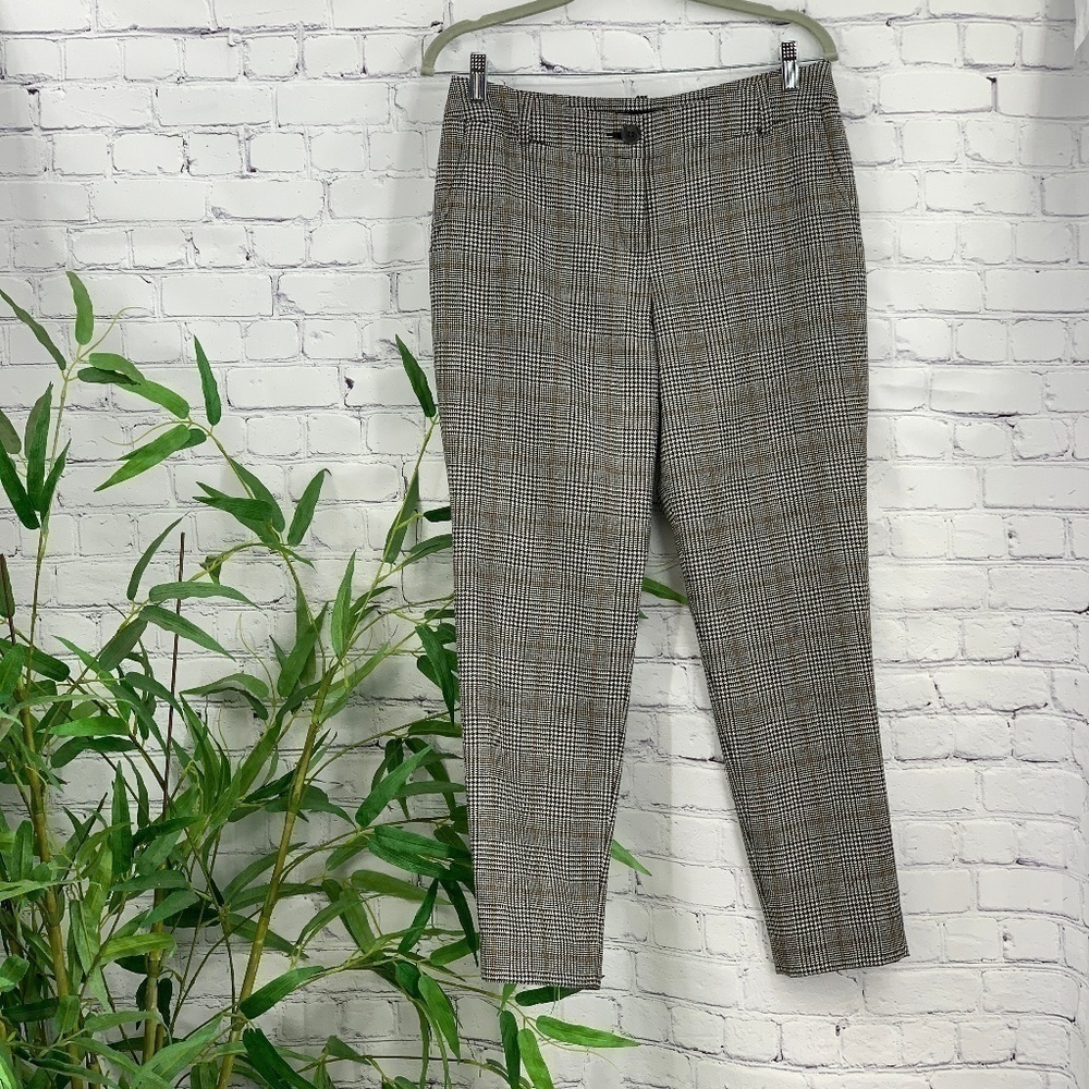 Pendleton Black, White & Brown Plaid Pattern Pants